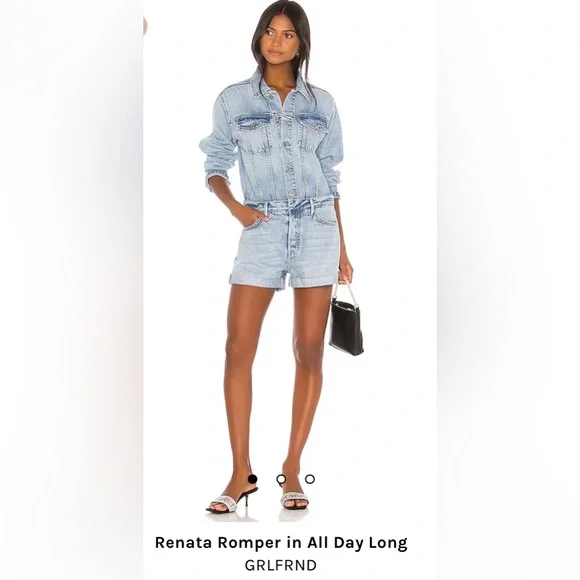 Poshmark Grlfrnd Denim Jumpsuit GRLFRND Denim Renata Romper Womens